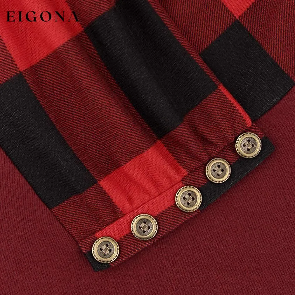 Cowl Neck Long Sleeve Patchwork Top